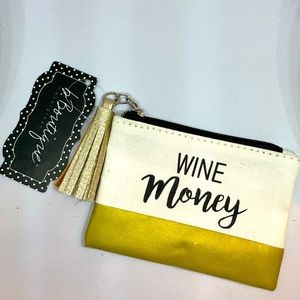 NWT Wine money coin purse